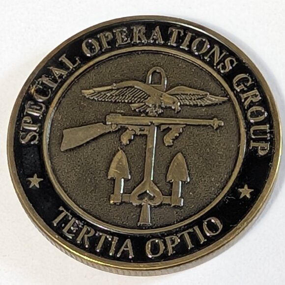 SPECIAL OPERATIONS GROUP TERTIA OPTIO UNITED STATES OF AMERICA TOKEN MEDALLION - Picture 2 of 16